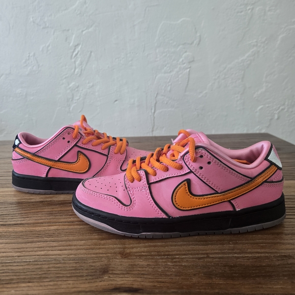 The Powerpuff Girls Nike SB PS Dunk Low Pro QS Blossom Pink Orange FZ3351-600 - Picture 1 of 12